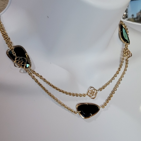 Rare Kendra Scott Long Black Iridescent Necklace - Picture 10 of 16